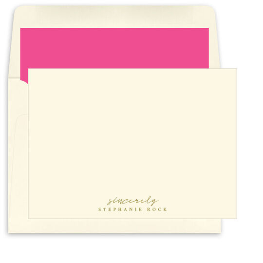 Handwritten Sentiment of Choice Flat Note Cards - Raised Ink